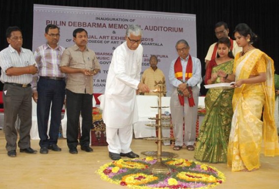 Pulin Debbarma memorial auditorium opened at Agartala Music College